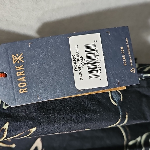 Roark Tropakill Navy Floral Short Sleeve‎ Shirt Large New - Picture 3 of 7